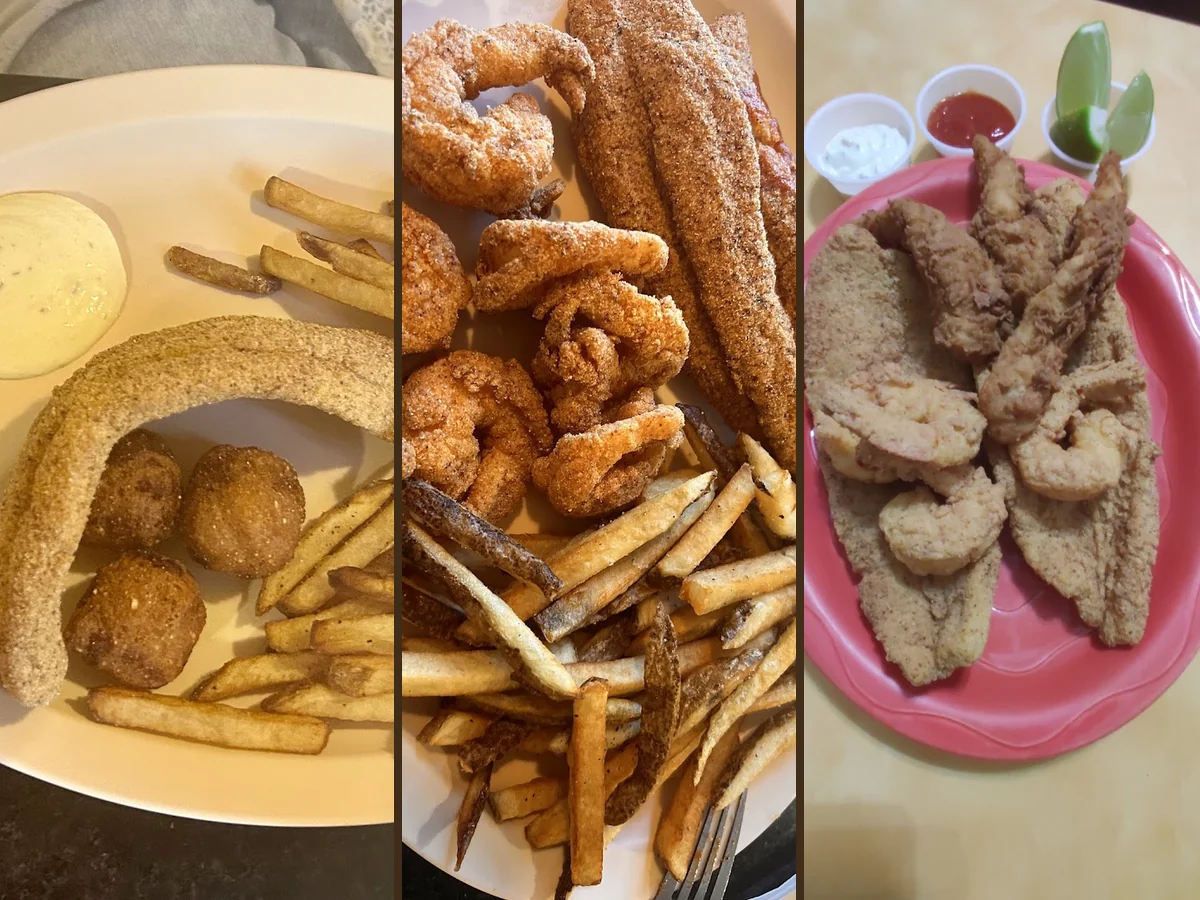 Chicken tenders plated with dipping sauce.