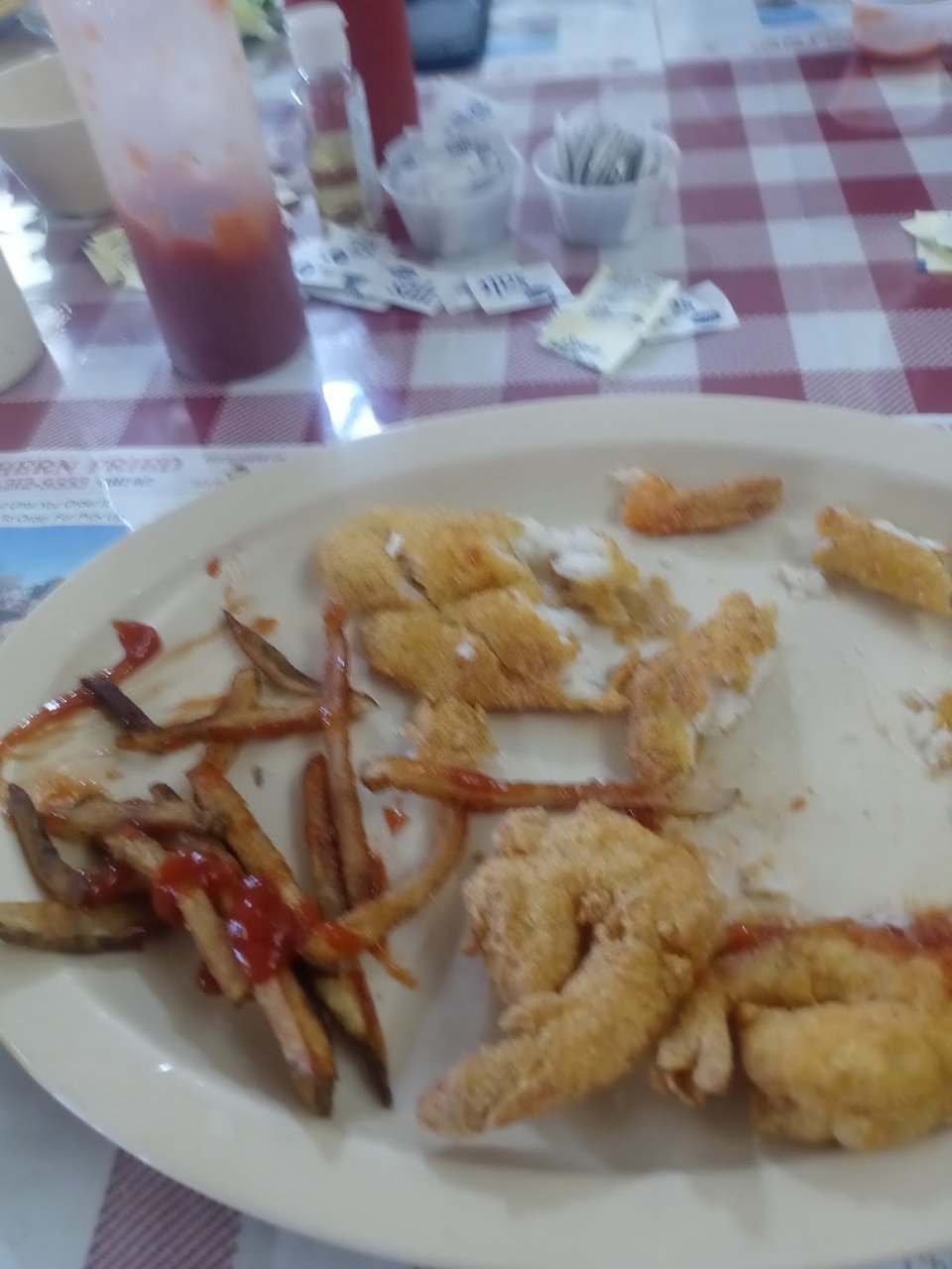 Fish and Shrimp Basket of Onion Rings