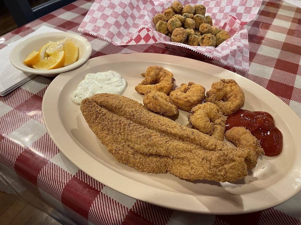 Catfish and Shrimp Plate